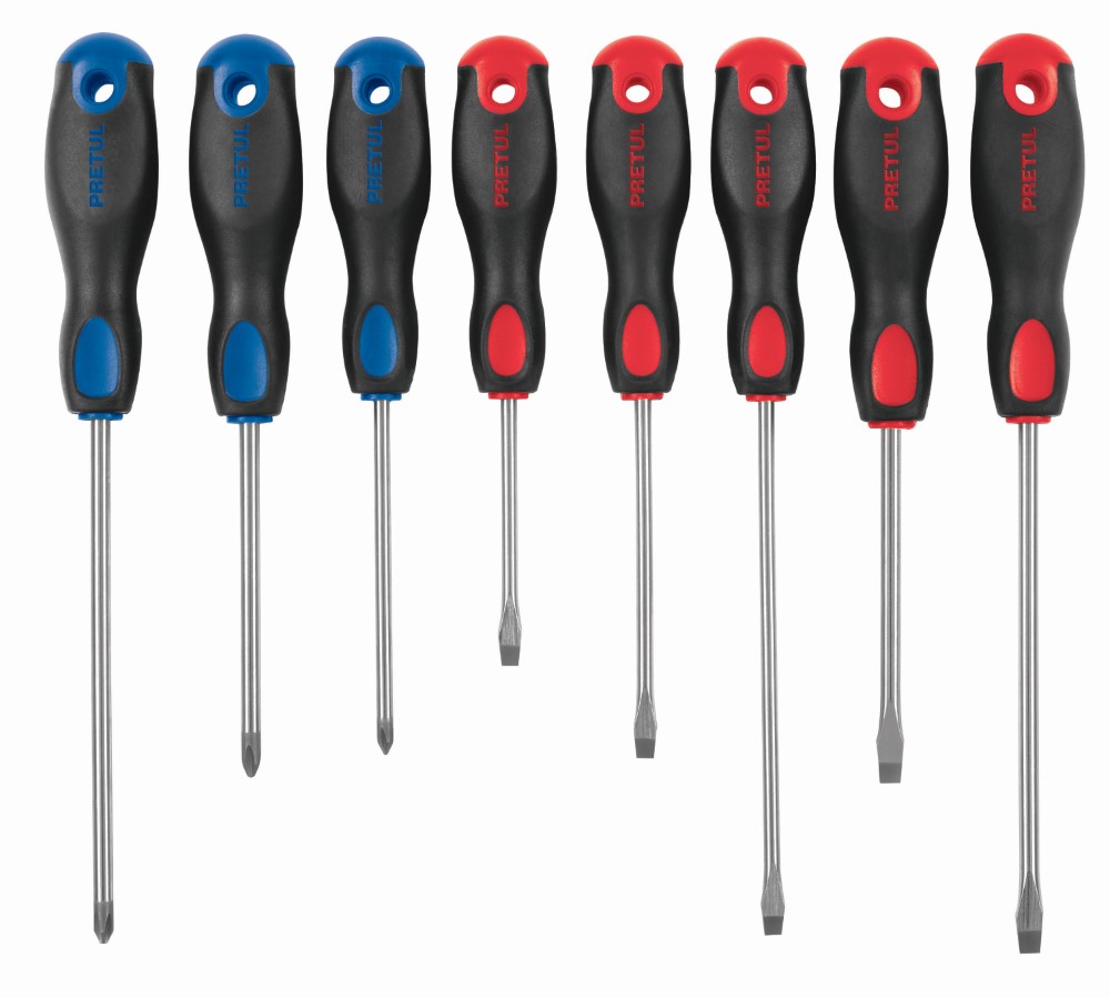 JUEGO DESARMADORES 8 PIEZAS MANGO 20219