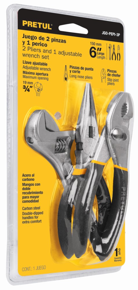 JUEGO 2 PINZAS 1 PERICO 28216 PRETUL