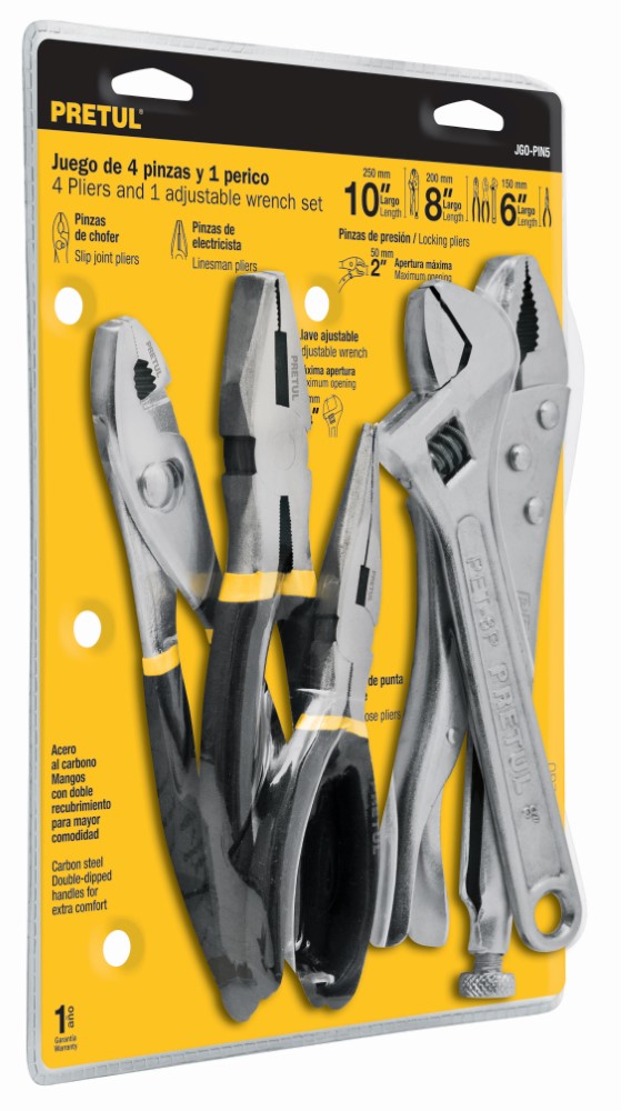 JUEGO PINZAS 5 PIEZAS PRETUL