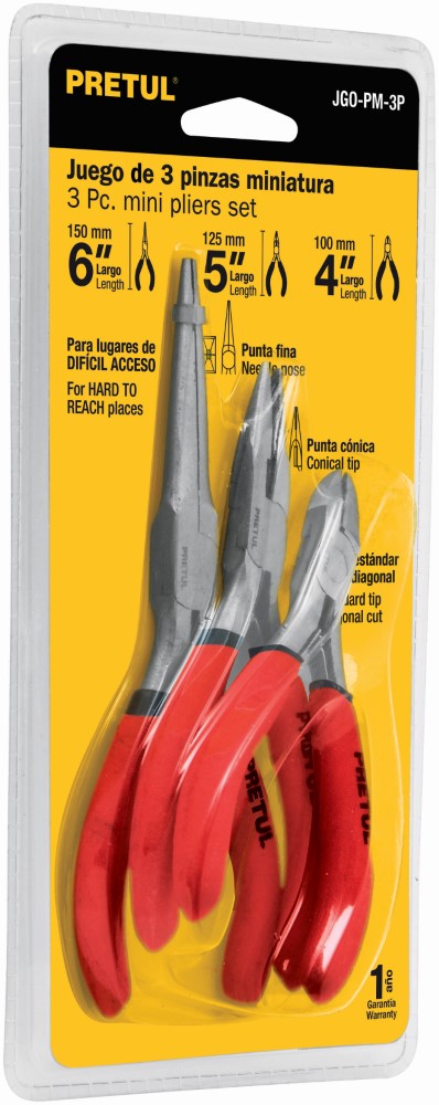 JUEGO 3 PINZAS MINI PRETUL