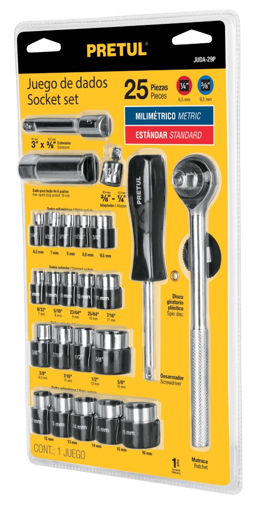 JUEGO DADOS CUADRO 1/4 Y 3/8