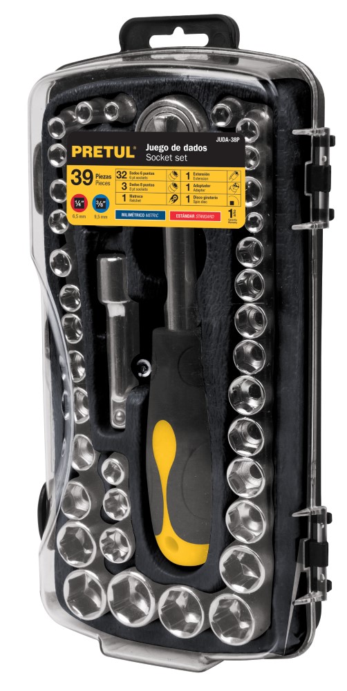 JUEGO DADOS CUADRO 1/4 Y 3/8