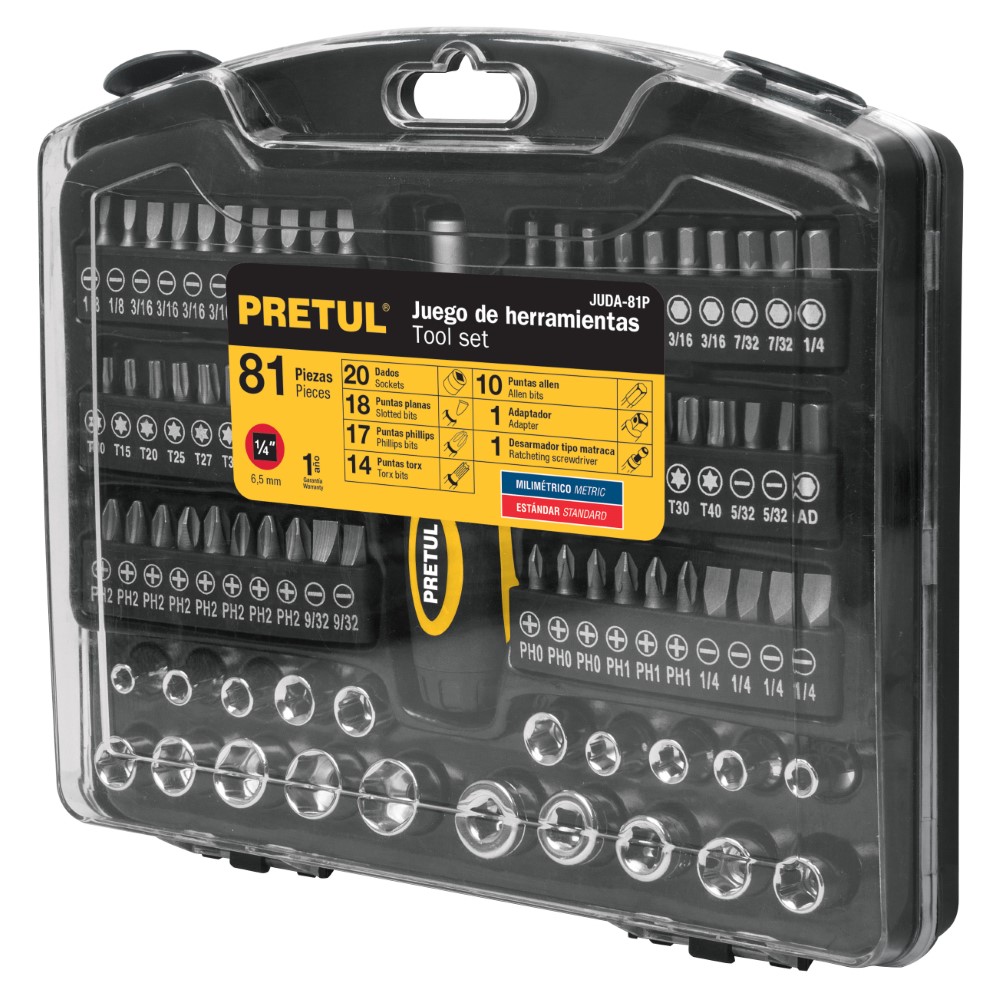 JUEGO DADOS 81 PIEZAS PRETUL