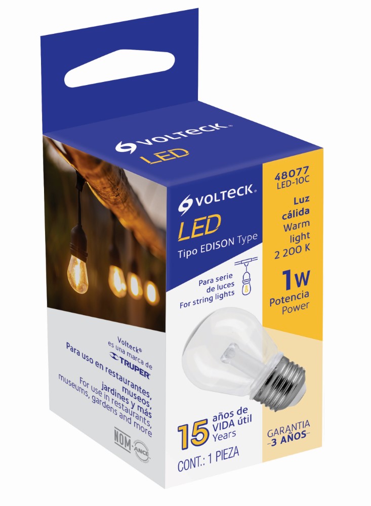 LAMPARA LED S14 S/FILAMENTO 1W LUZ CALID
