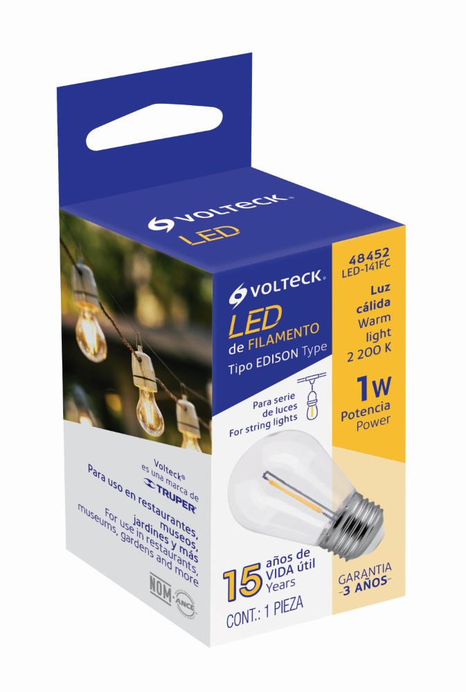 LAMPARA LED S14 1W LUZ CALIDA 48452