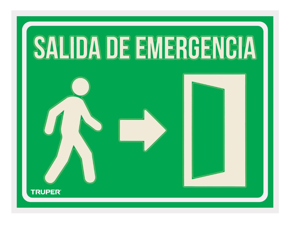 LETRERO DE SEÑALIZACION SALIDA DE EMERGE