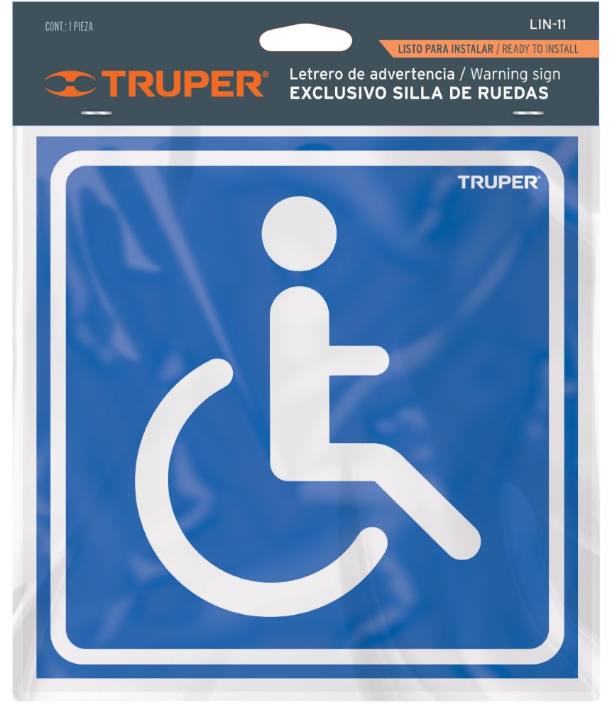 LETRERO DE SEÑALIZACION EXCLUSIVO 19 X 1