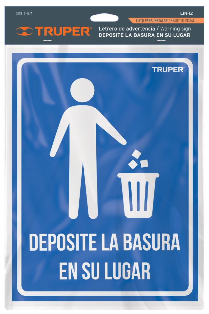 LETRERO SEÑALIZACIONDEPOSITE LA BASURA E