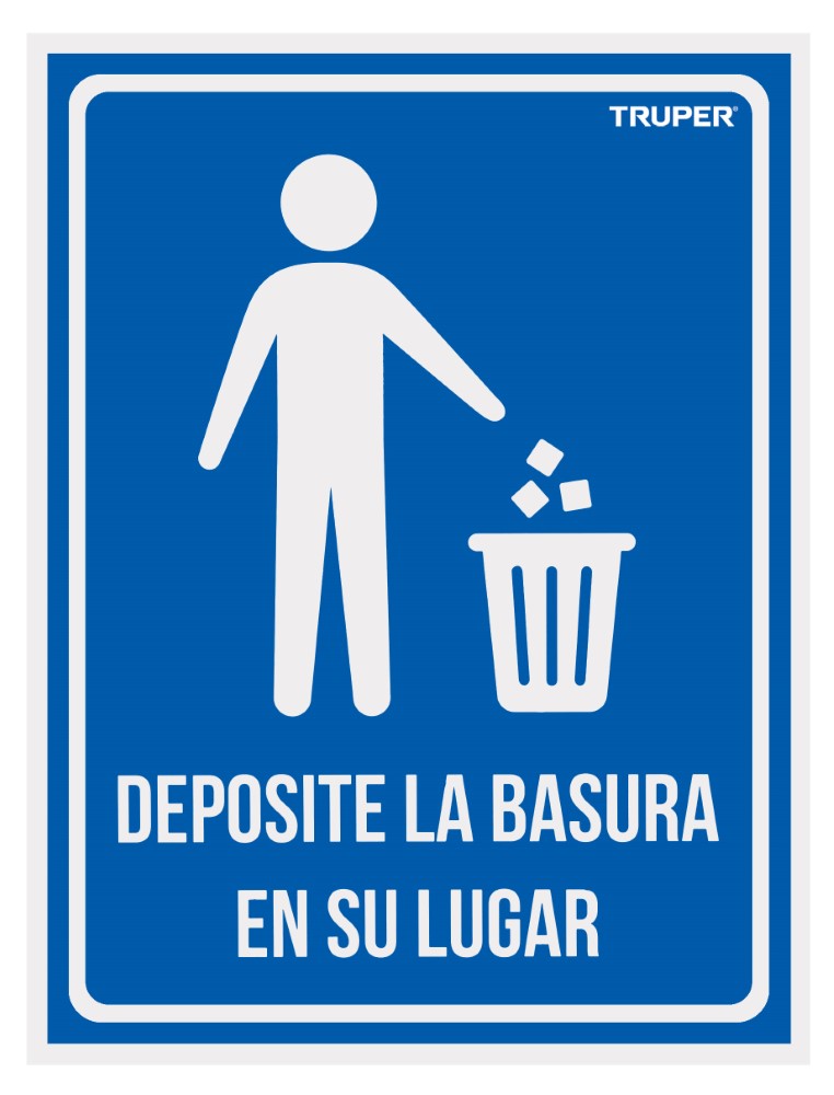 LETRERO SEÑALIZACIONDEPOSITE LA BASURA E