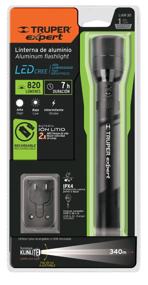 LINTERNA EXPERT RECAR 500L 270M