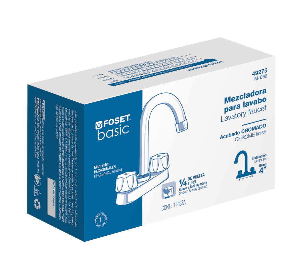 MEZCLADORA LAVABO BAR TRAD BASIC