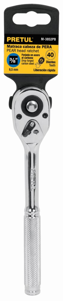 MATRACA 3/8 CABEZA PERA PRETUL