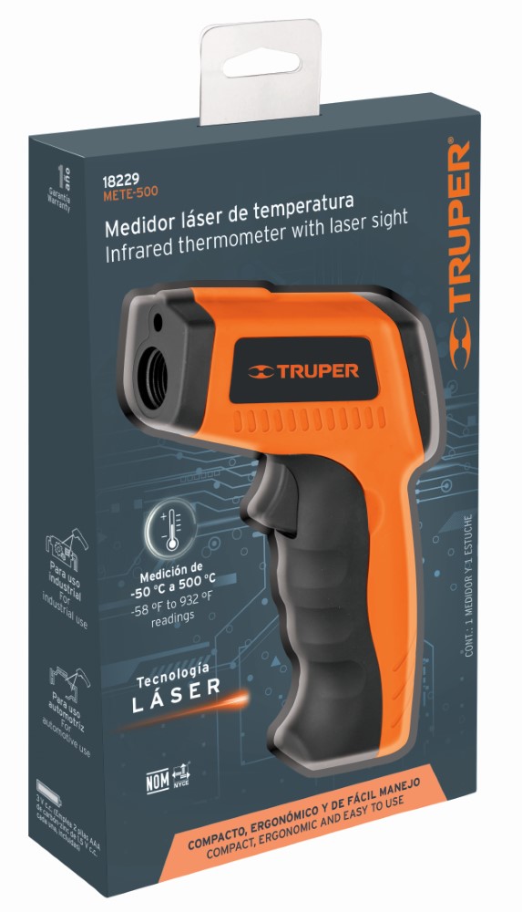 MEDIDOR DE TEMPERATURA LÁSER, 500°C