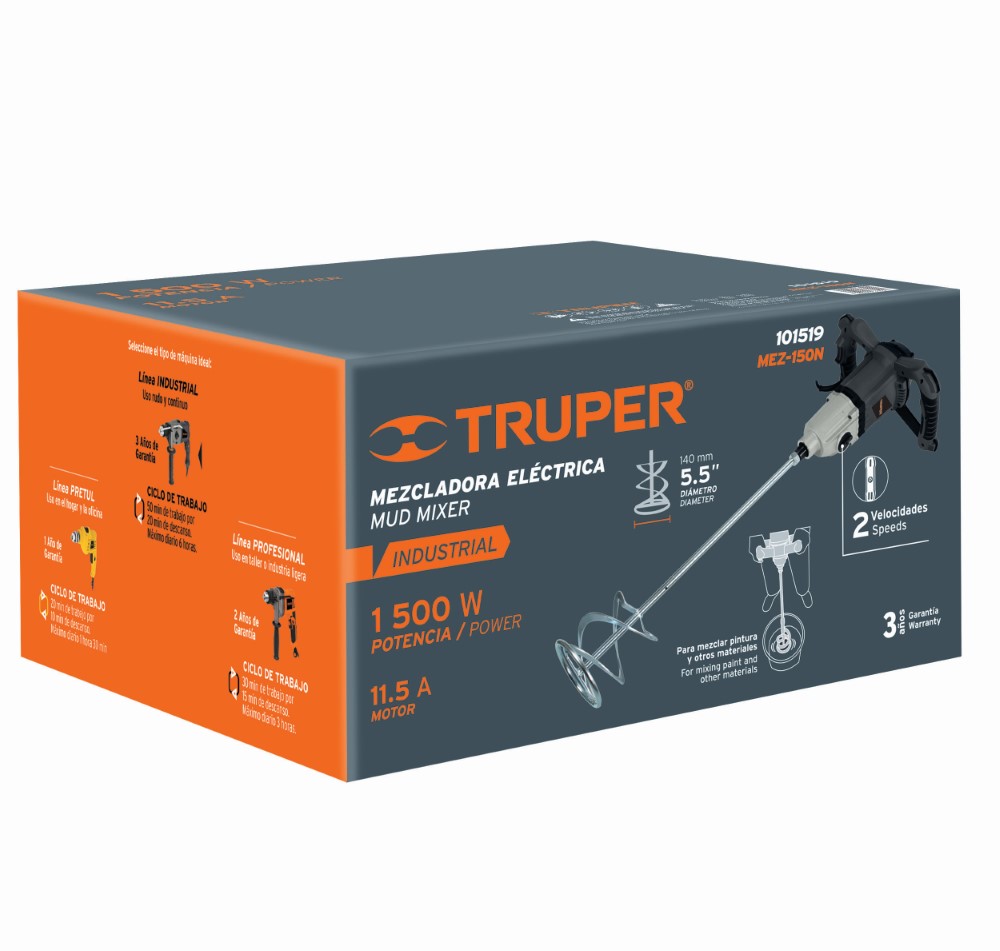 MEZCLADORA ELECTRICA 1500W IND