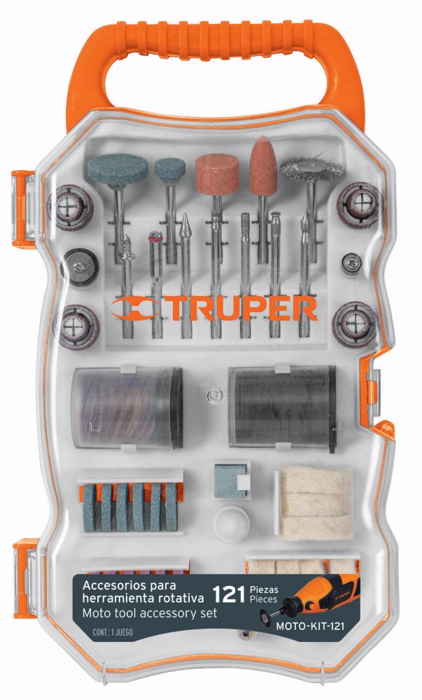 KIT C/121 ACCESORIOS P/HERRAM ROTATIVA