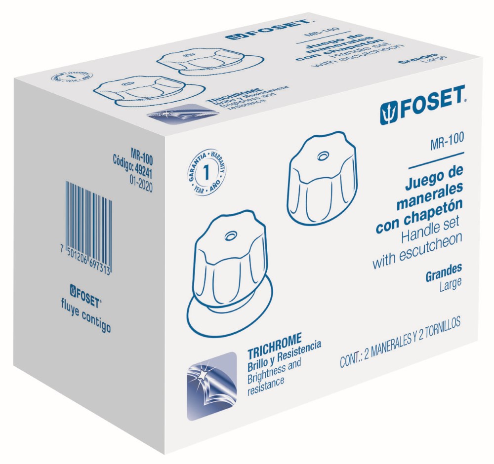 JUEGO 2 MANERALES REGADERA TIPO CUBO BAS