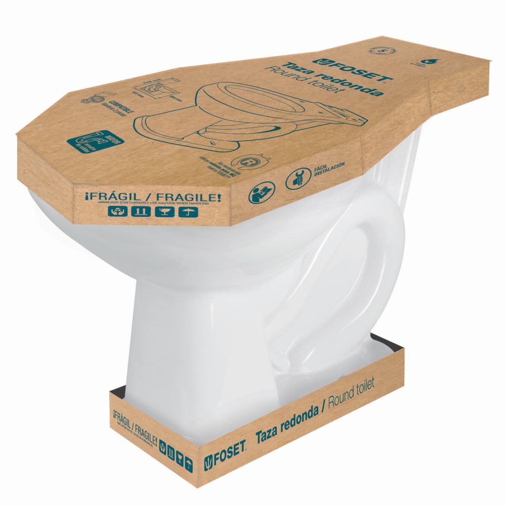 TAZA BAÑO REDONDA BLANCA