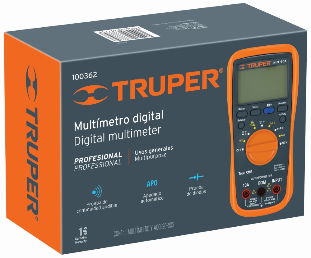 MULTIMETRO PRO RMS VERDA Y AUT RANG DELU