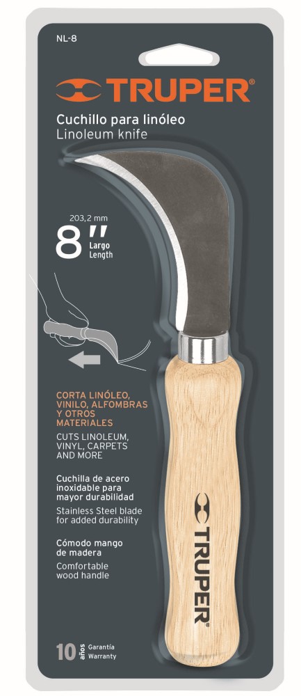 CUCHILLO CURVO LINOLEO 14462 TRUPER