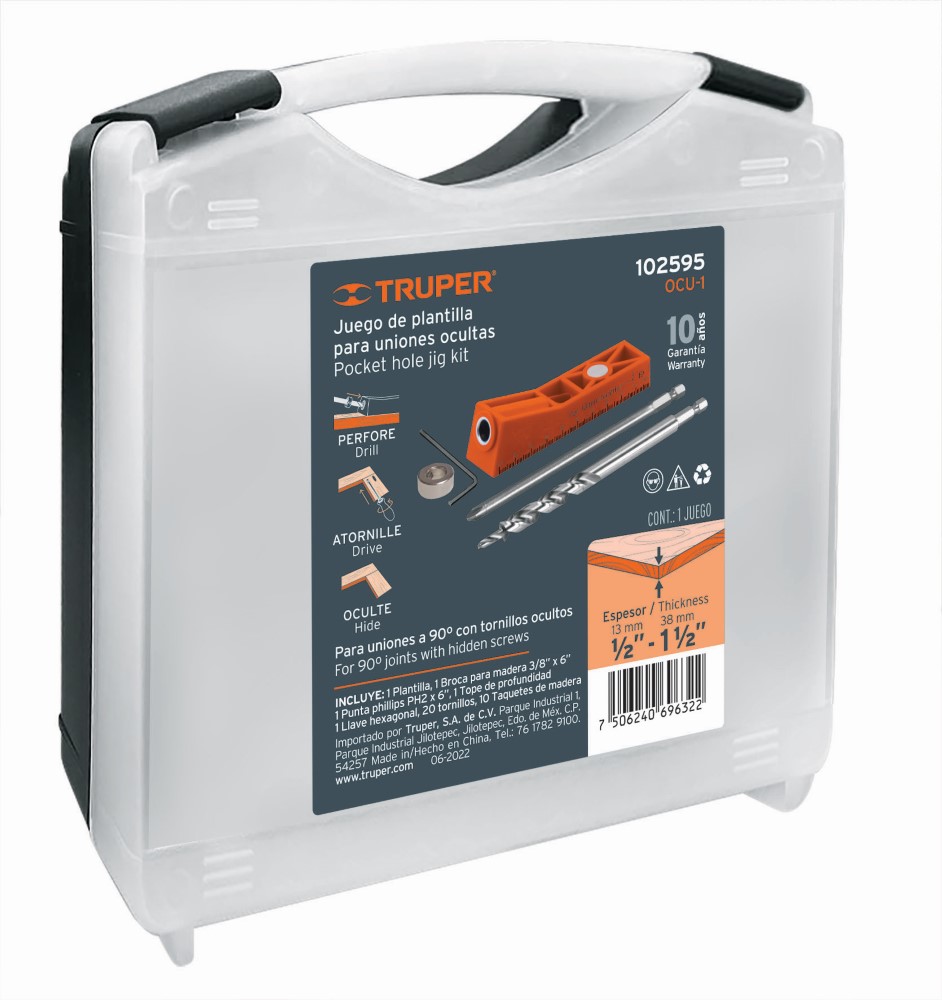 JUEGO PLANTILLA P/UNIONES OCULTAS C/TORN