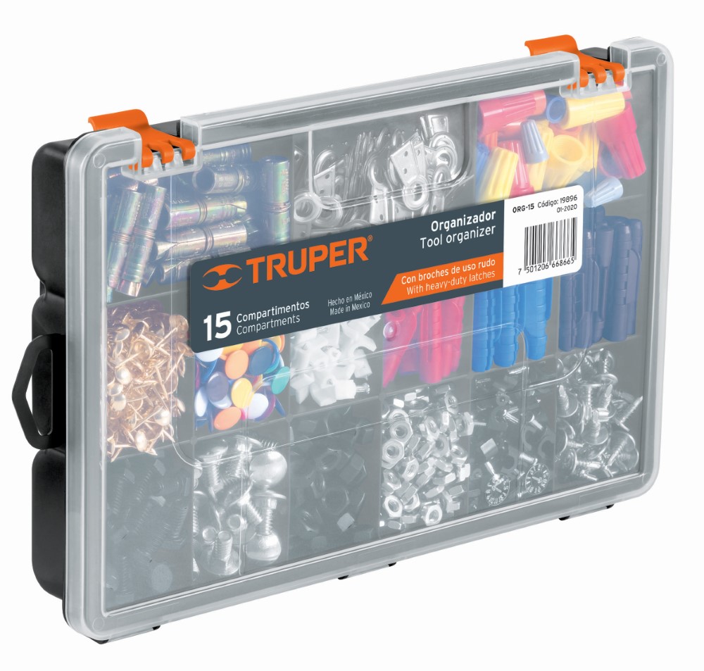 ORGANIZADOR CON 15 COMPARTIMENTOS ORG-15