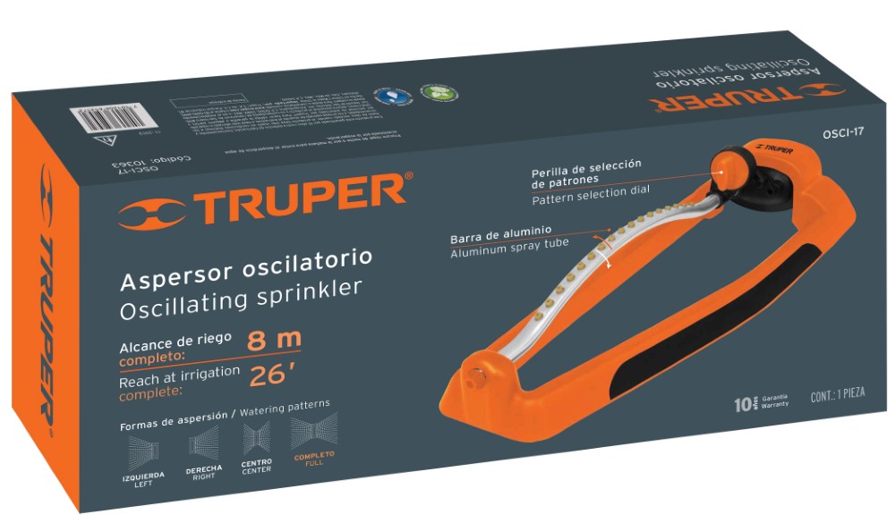 ASPERSOR OSCILATORIO METAL/PLASTIC 10363
