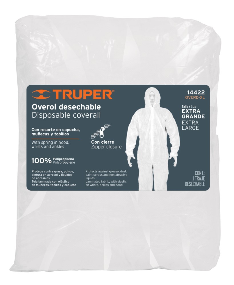 OVEROL DESECHABLE TALLA EXTRA-GRANDE