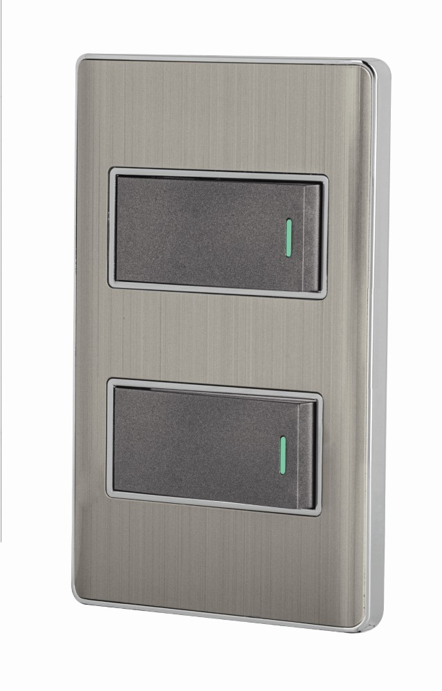 PLACA ARMADA ACERO INOX 2INT 1MOD LISBOA