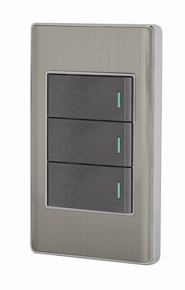 PLACA ARMADA ACERO INOX 3INT 1MOD LISBOA