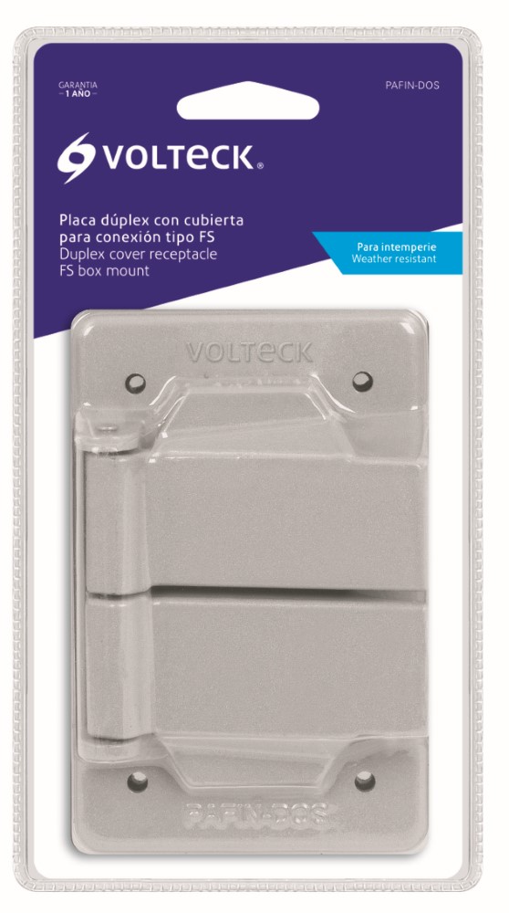 PLACA ACERO FS CUBIERTA DOBLE SOBREPONER