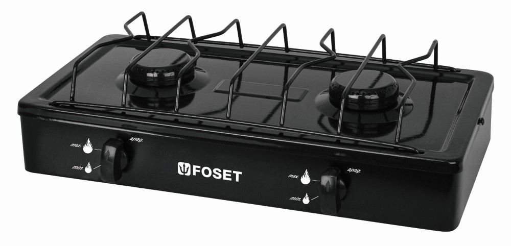 PARRILLA GAS 2 QUEMADORES COLOR NEGRO