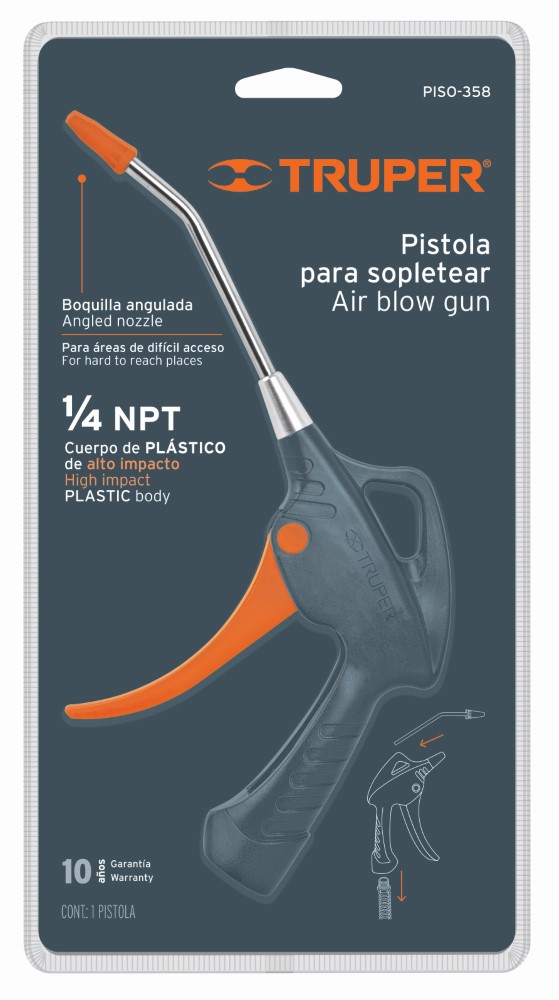PISTOLA SOPLETEAR MANGO PLASTICO 6
