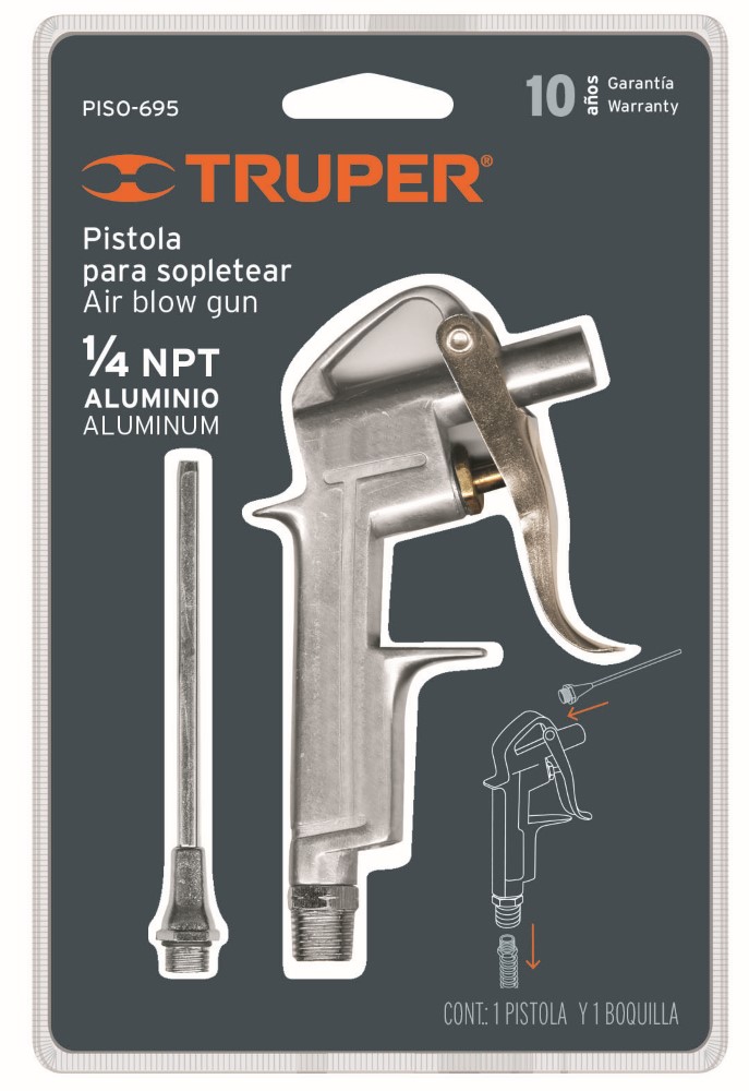 PISTOLA METALICA SOPLETEAR C/ EXTENSION