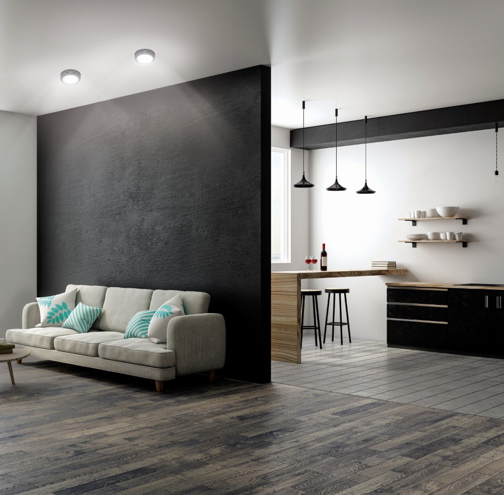 PLAFON REDONDO GRIS 6W