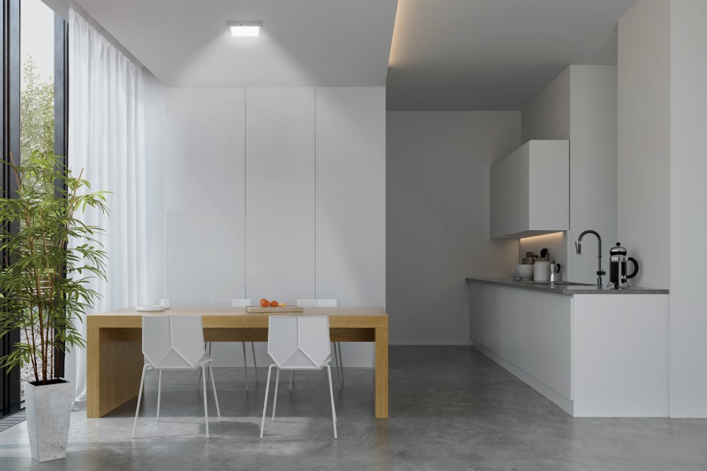 PLAFON CUADRADO GRIS 18W