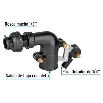 Válvula de POM, 1/2' para flotador, Foset