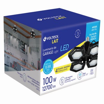 LUMINARIO LED 100W ALUM 4 PANELES ABATIB