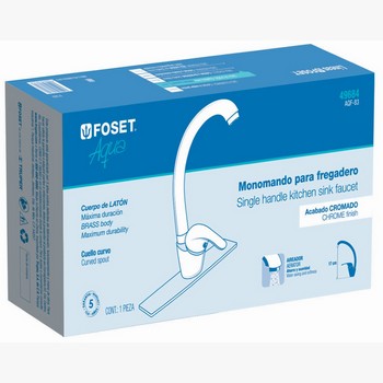 MONOMANDO FREGADERO CURVO AQUA 49684