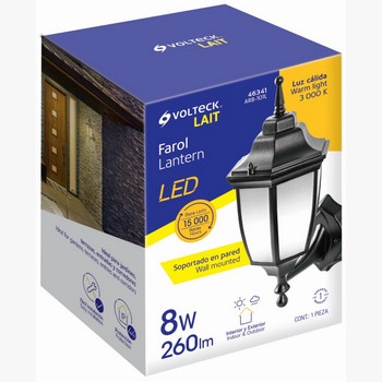 ARBOTANTE FAROL SOPORTADO NEGRO LED