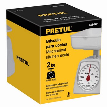 BASCULA MECANICA COCINA 2KG PRETUL