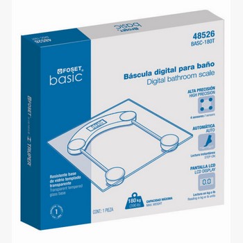 BASCULA DIGITAL 180KG PARA BAÑO FOSET