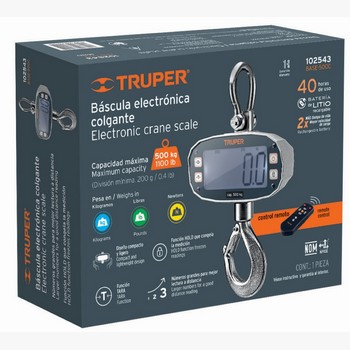 BASCULA ELECTRONICA COLGANTE 500KG TR