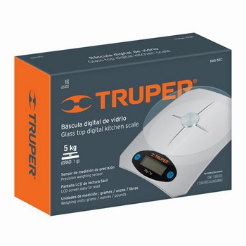 BASCULA DIGITAL COCINA 5KG VIDRIO