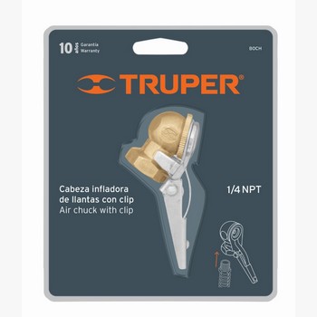 INFLADOR LATON CLIP 1/4 NPT TRUPER BOCH
