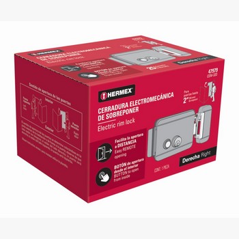 CERRADURA ELECTRICA CON BOTON DER 47979