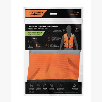 CHALECO REF C/BOLSA NARANJA MED 13479