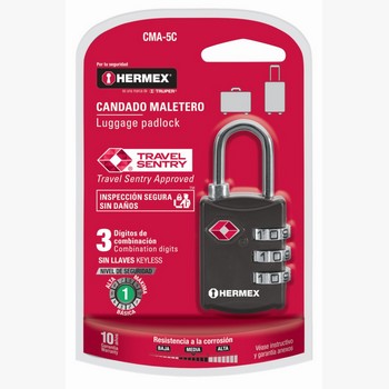 CANDADO DE COMBINACION DE SEGURIDAD TSA