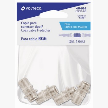 CONECTOR COAXIAL RG 6 BARRIL  4 PZ