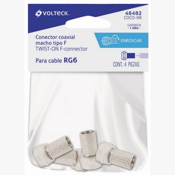 CONECTOR COAXIAL RG 6 ENROSCAR