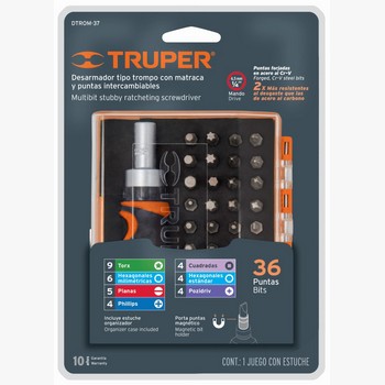 DESARMADOR TROMPO MATRACA 37 PZ 17845